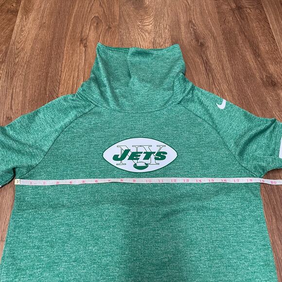 Nike Dri-Fit Women Green Pullover Long Sleeve Mock Neck NFL Team NY Jets Small - Picture 8 of 9